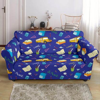 School Bus Print Design LKS307 Loveseat Couch Slipcover