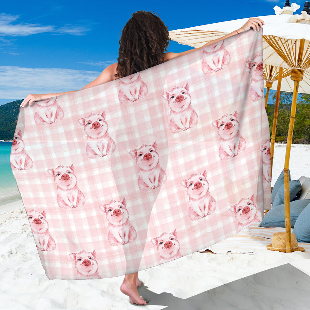 Pig Baby Pattern Print Design 01 Sarong Pareo Wrap
