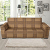 Houndstooth Brown Pattern Print Design 04 Sofa Slipcover