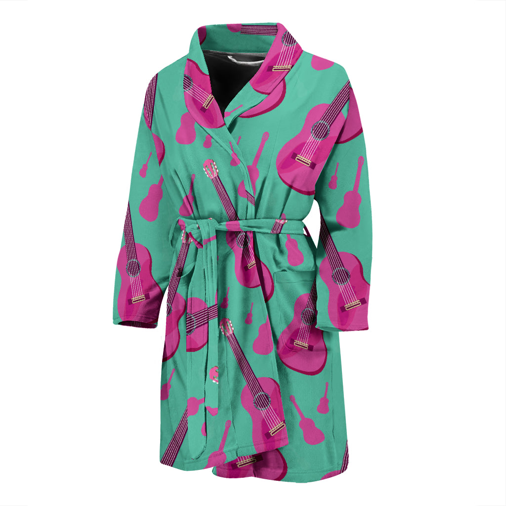 Acoustic Guitar Print Design LKS405 Men Bathrobe