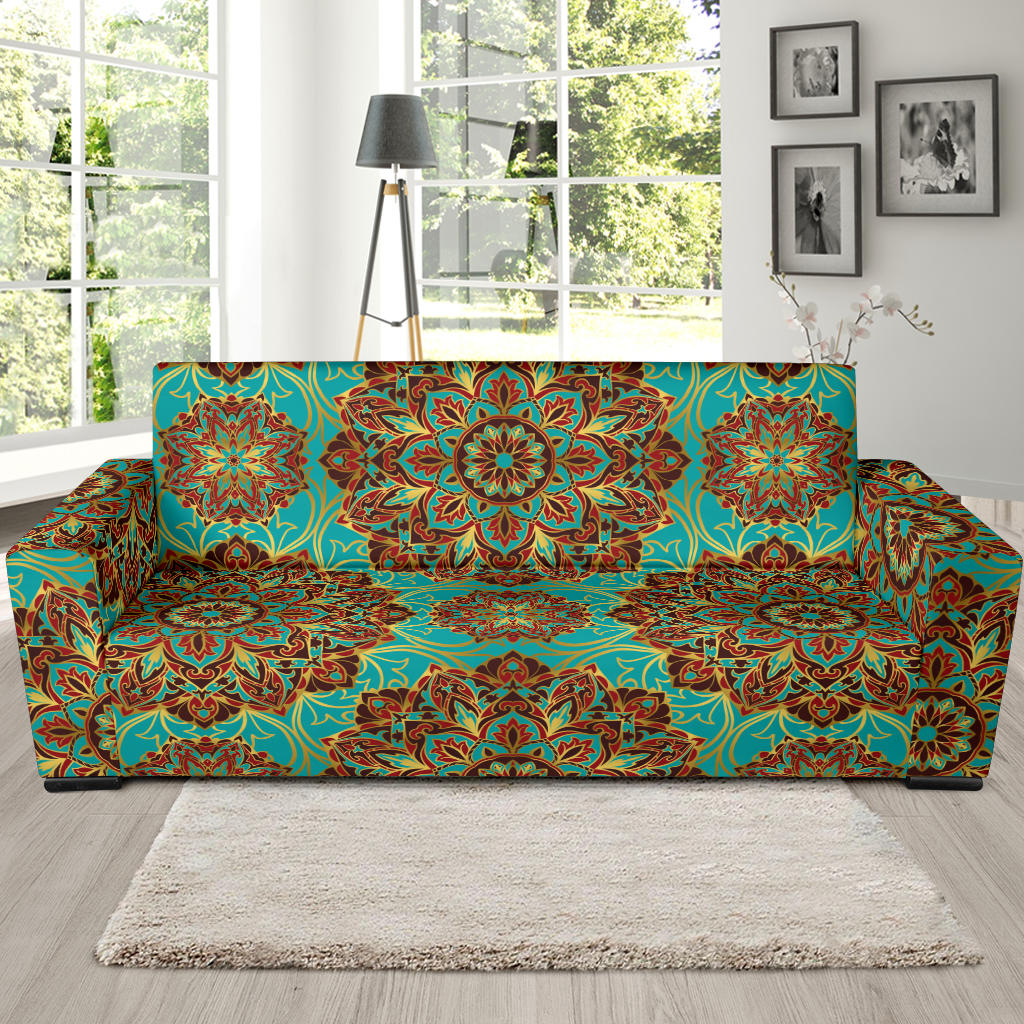 Medallion Pattern Print Design 02 Sofa Slipcover