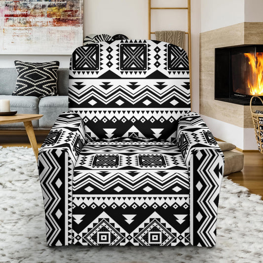 Aztec Pattern Print Design 08 Recliner Slipcover with Pocket