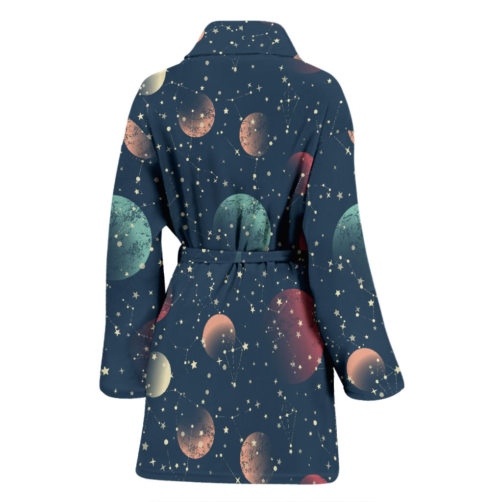 Cosmic Pattern Print Design 04 Women Bathrobe