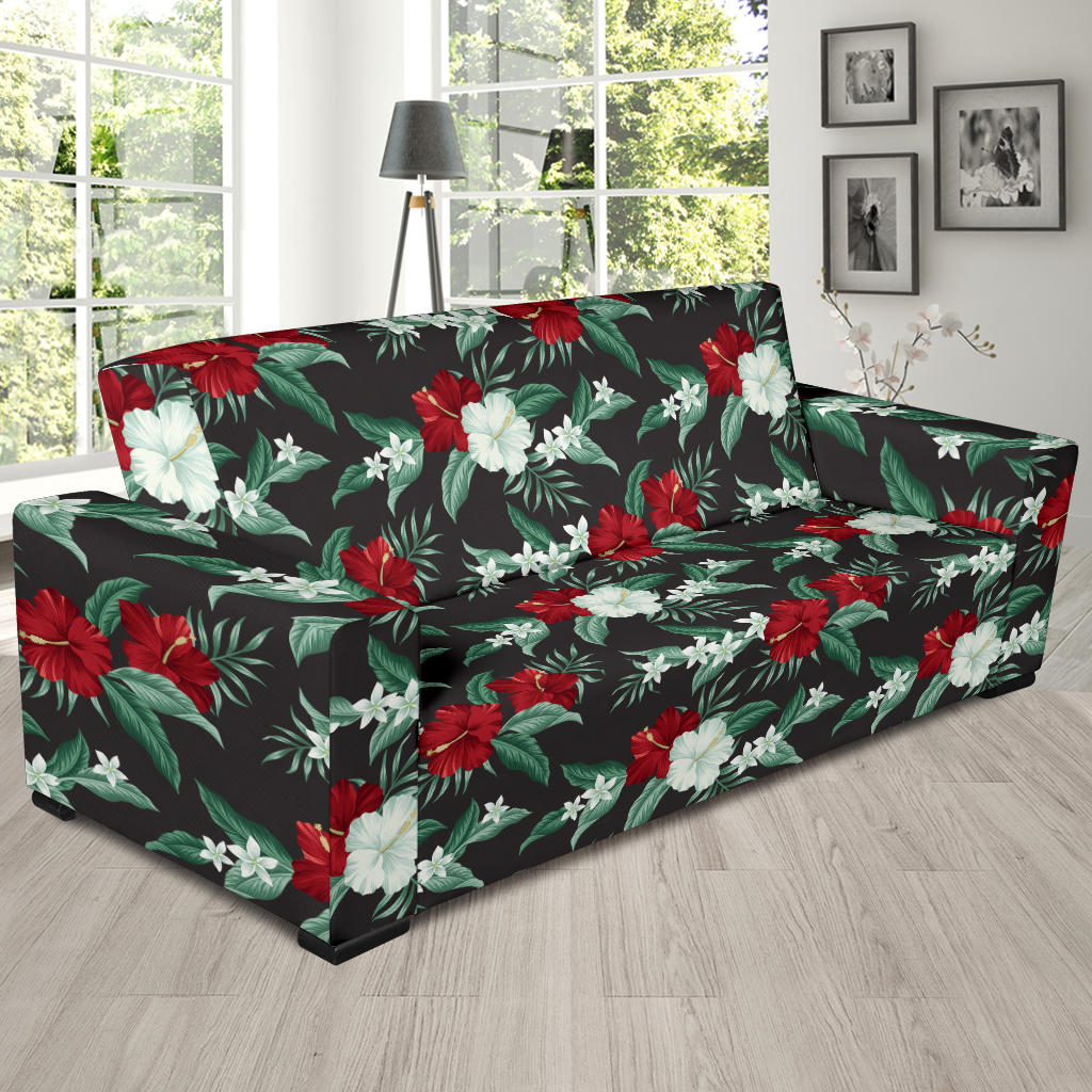 Tropical Flower Print Design LKS303 Sofa Slipcover