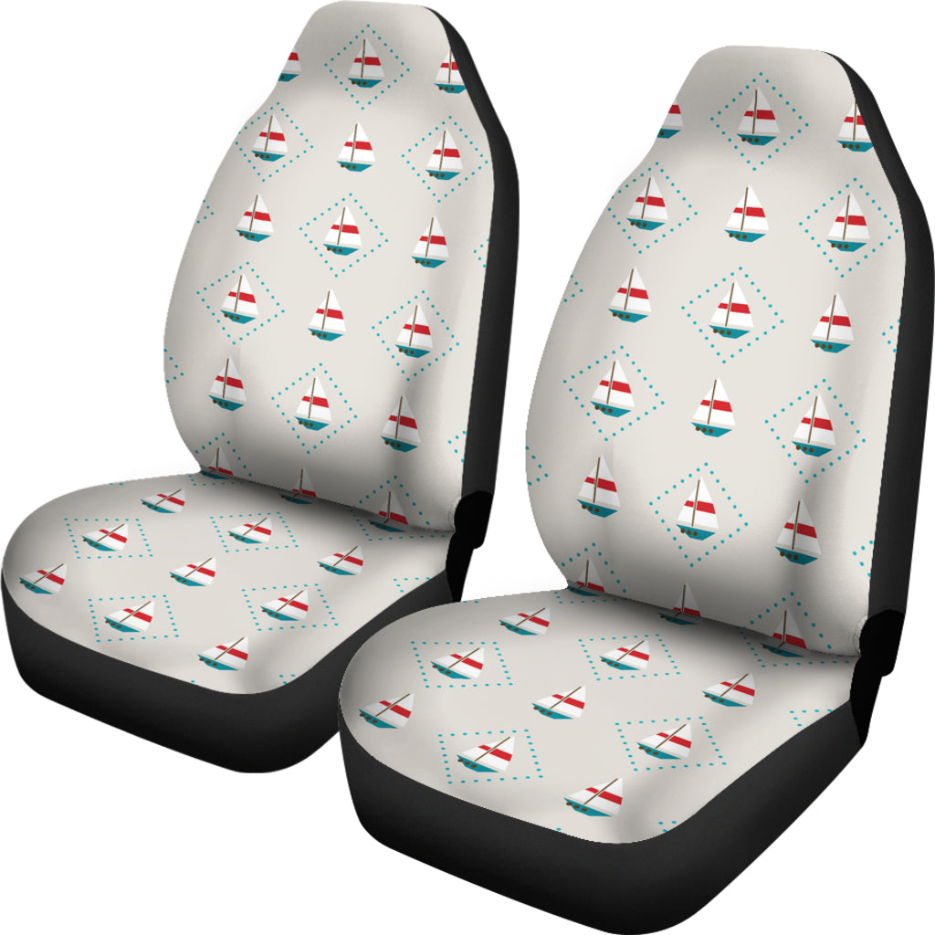 Sailboat Print Design LKS301 Car Seat Covers