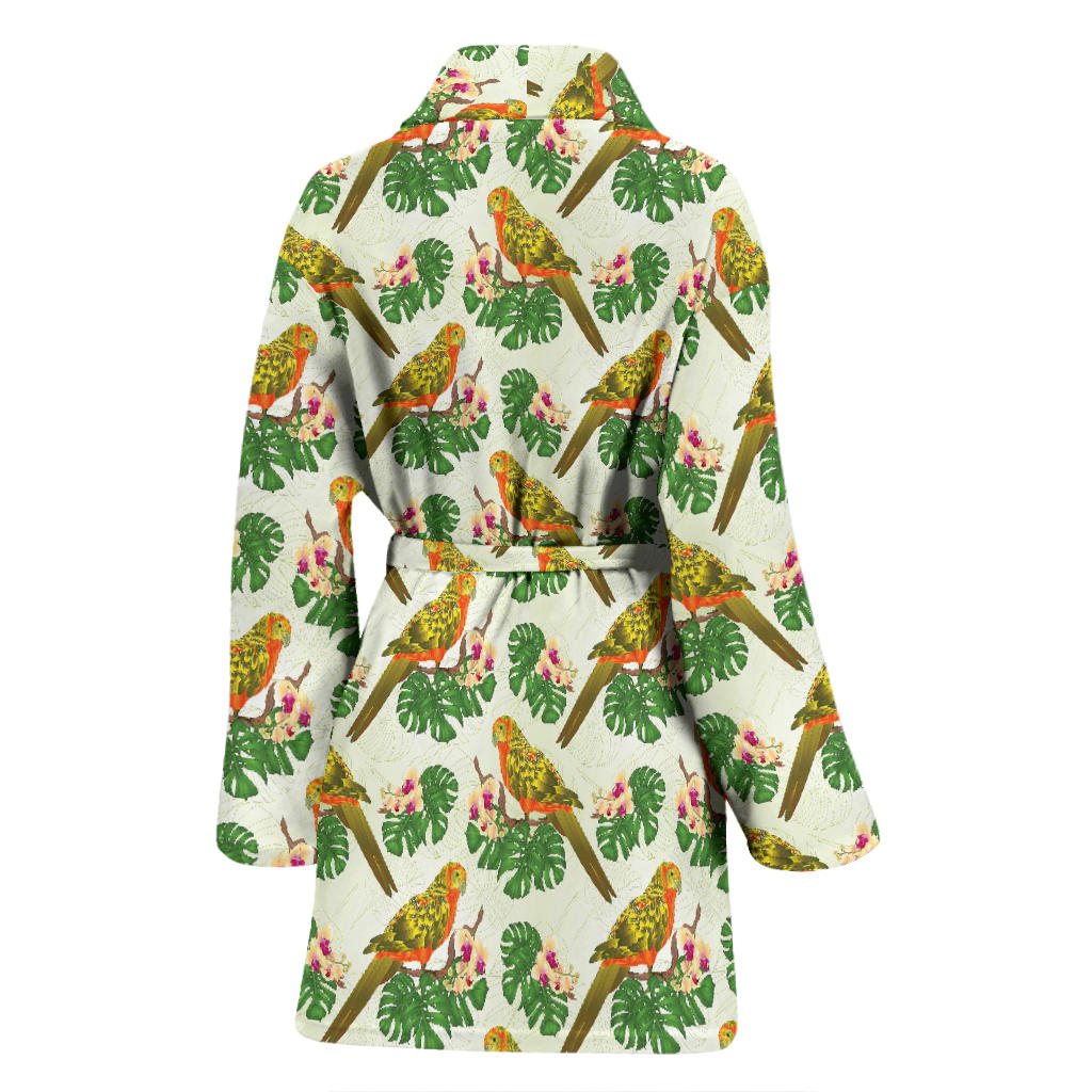 Conures Pattern Print Design 01 Women Bathrobe