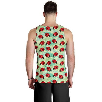 Ladybug Cute Print Pattern Men Tank Top