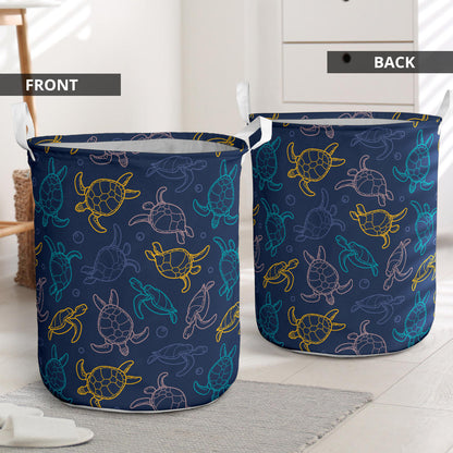 Sea Turtle Baby Print Laundry Basket