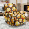 Smiley Face Emoji Print Design LKS303 Recliner Slipcover