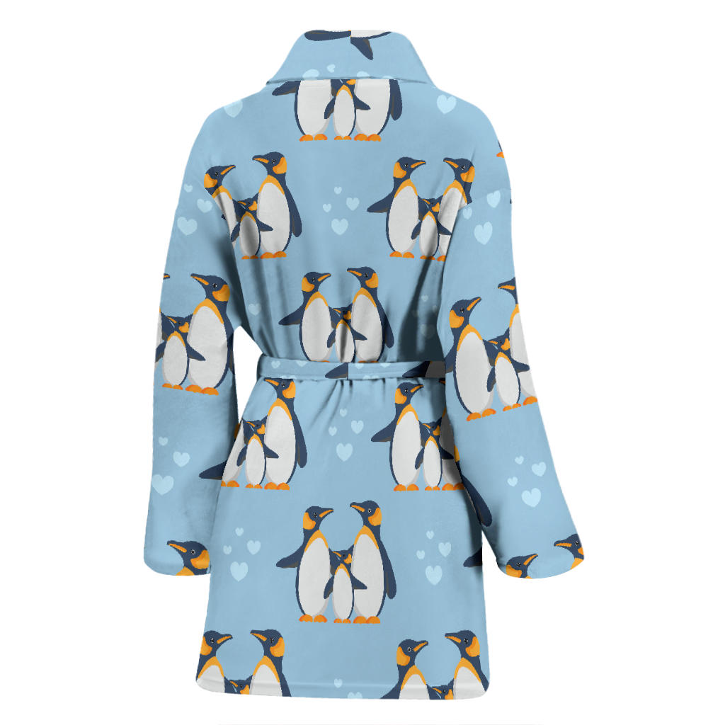 Penguin Pattern Print Design A04 Women Bathrobe