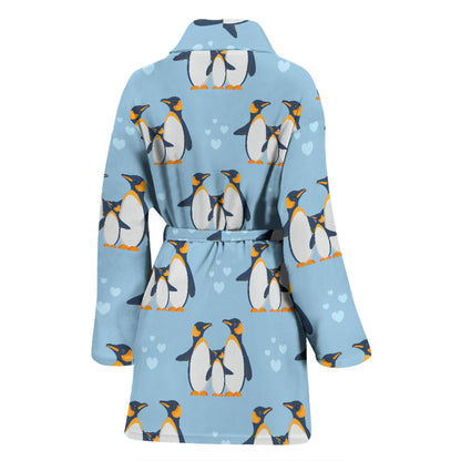 Penguin Pattern Print Design A04 Women Bathrobe