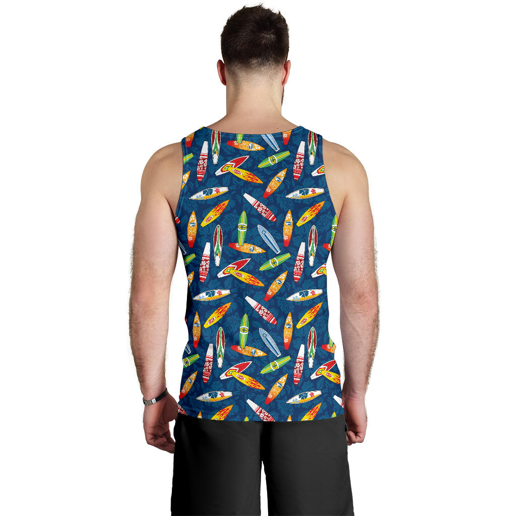 Surfboard Pattern Print Men Tank Top
