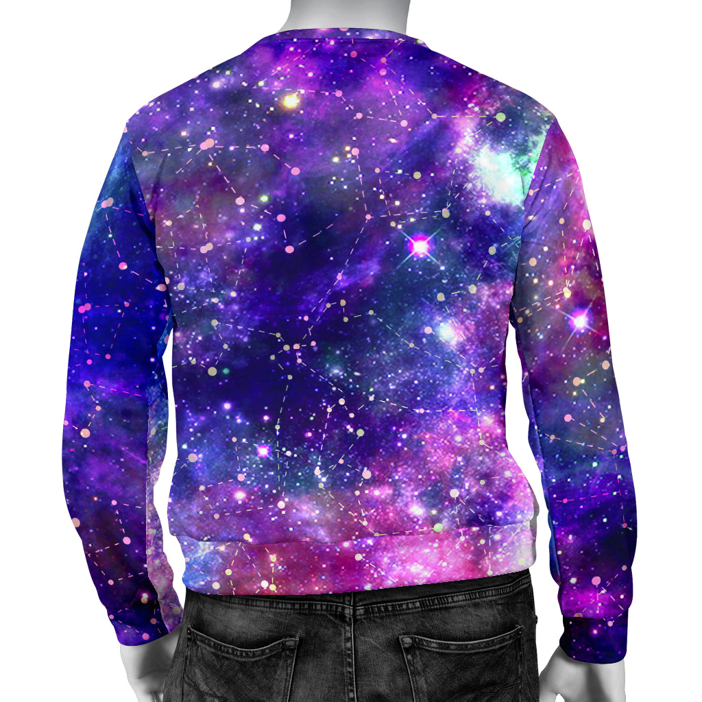 Galaxy Night Stardust Space Print  Men Long Sleeve Sweatshirt
