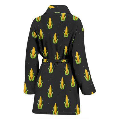 Corn Pattern Print Design 04 Women Bathrobe