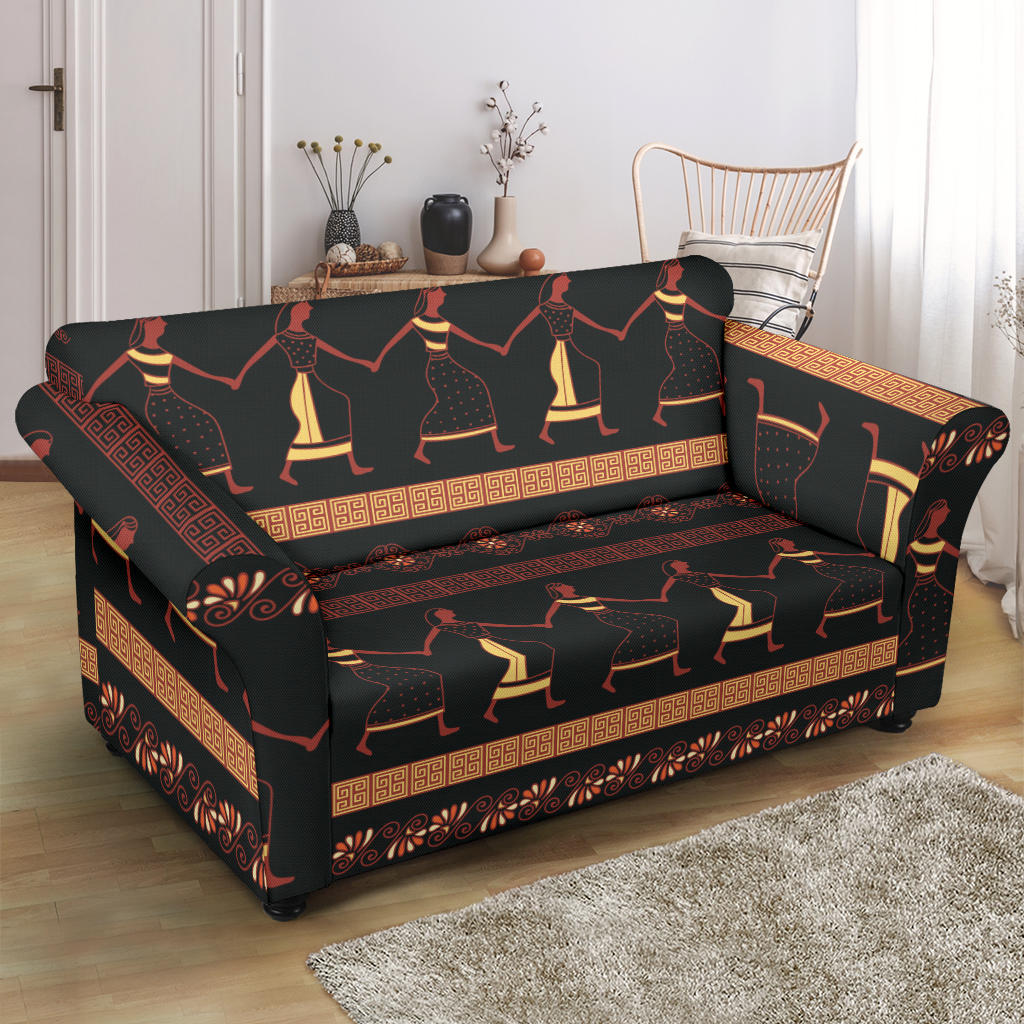 Ancient Greek Human Print Design LKS306 Loveseat Couch Slipcover
