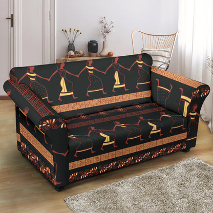 Ancient Greek Human Print Design LKS306 Loveseat Couch Slipcover