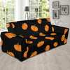 Pumpkin Pattern Print Design A05 Sofa Slipcover