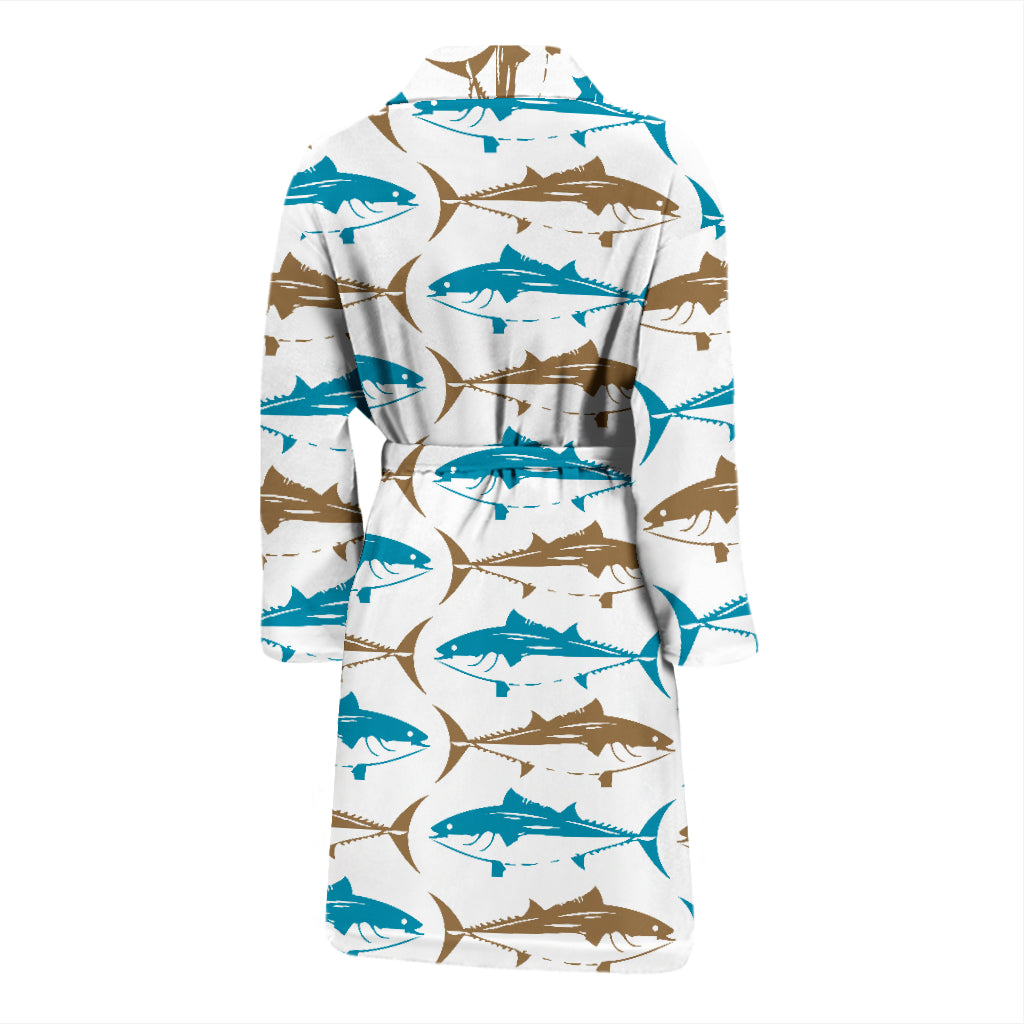 Tuna Fish Print Design LKS301 Men Bathrobe