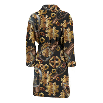 Steampunk Lightbulb Print Design LKS304 Men Bathrobe