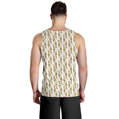 Trumpet with Music Note Print Men Tank Top