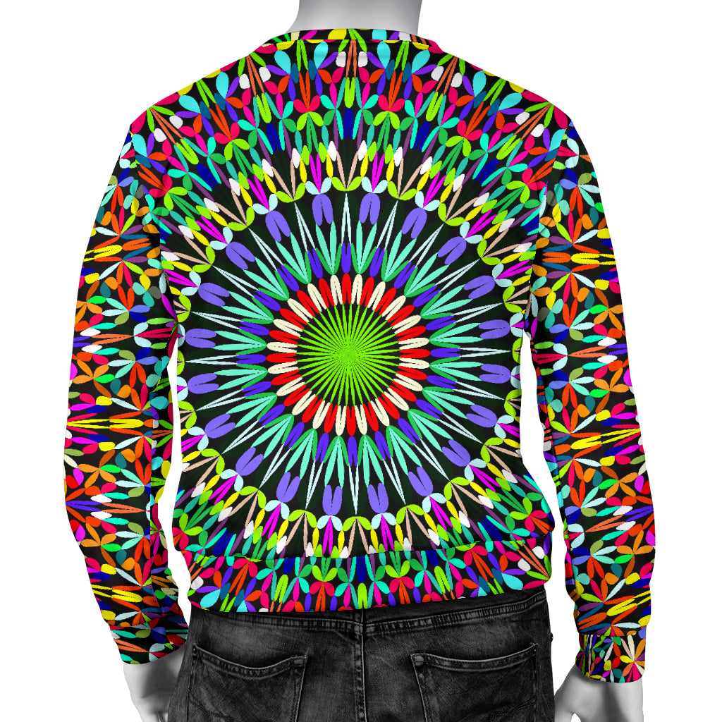 Bohemian Colorful Style Print Men Long Sleeve Sweatshirt
