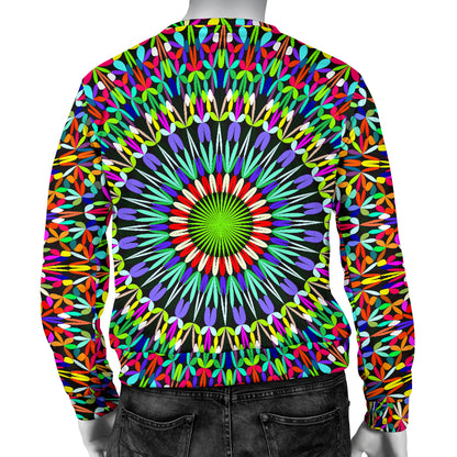Bohemian Colorful Style Print Men Long Sleeve Sweatshirt