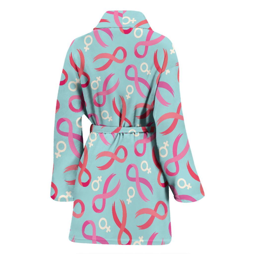 Breast cancer Pattern Print Design 03 Women Bathrobe