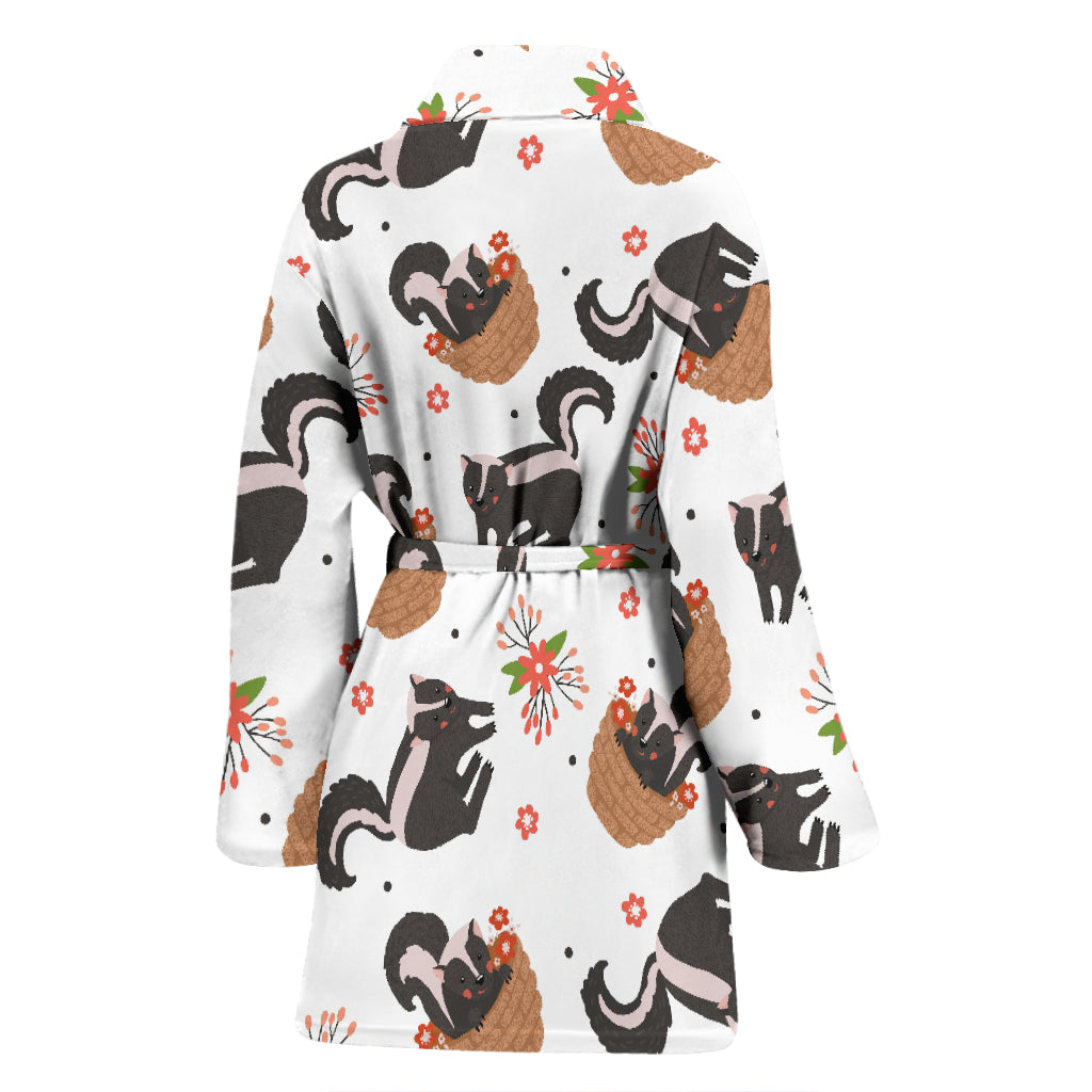 Skunk Print Design LKS304 Women Bathrobe