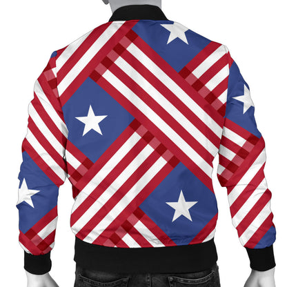 American flag Pattern Men Bomber Jacket