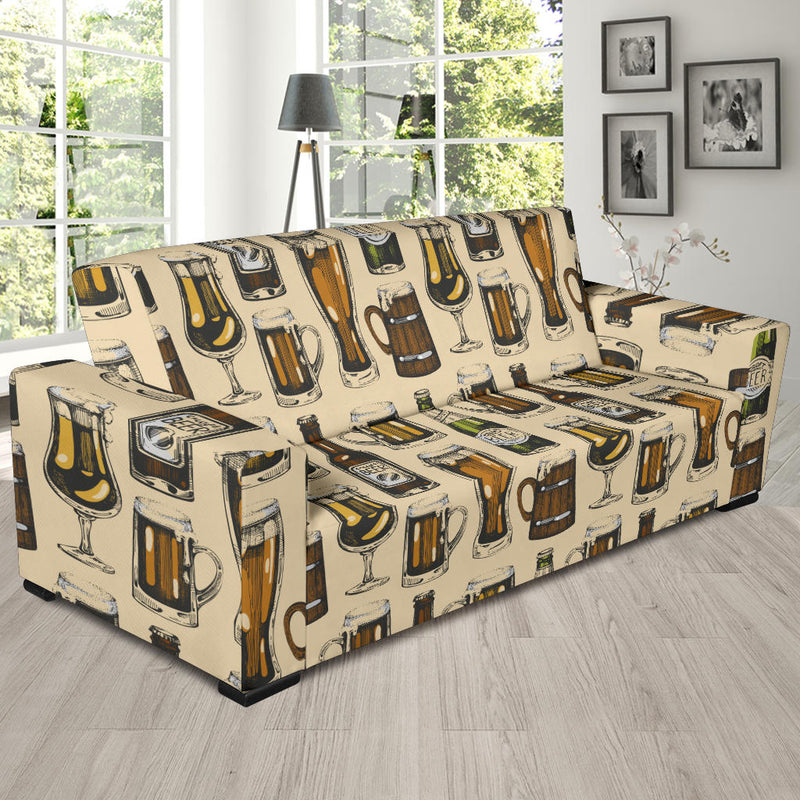 Beer Pattern Print Design 04 Sofa Slipcover