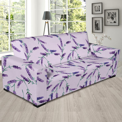 Lavender Pattern Print Design 02 Sofa Slipcover