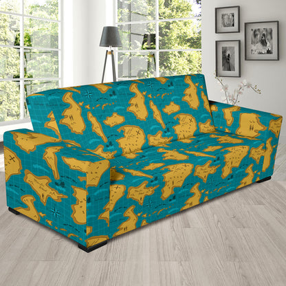 World Map Print Design LKS301 Sofa Slipcover