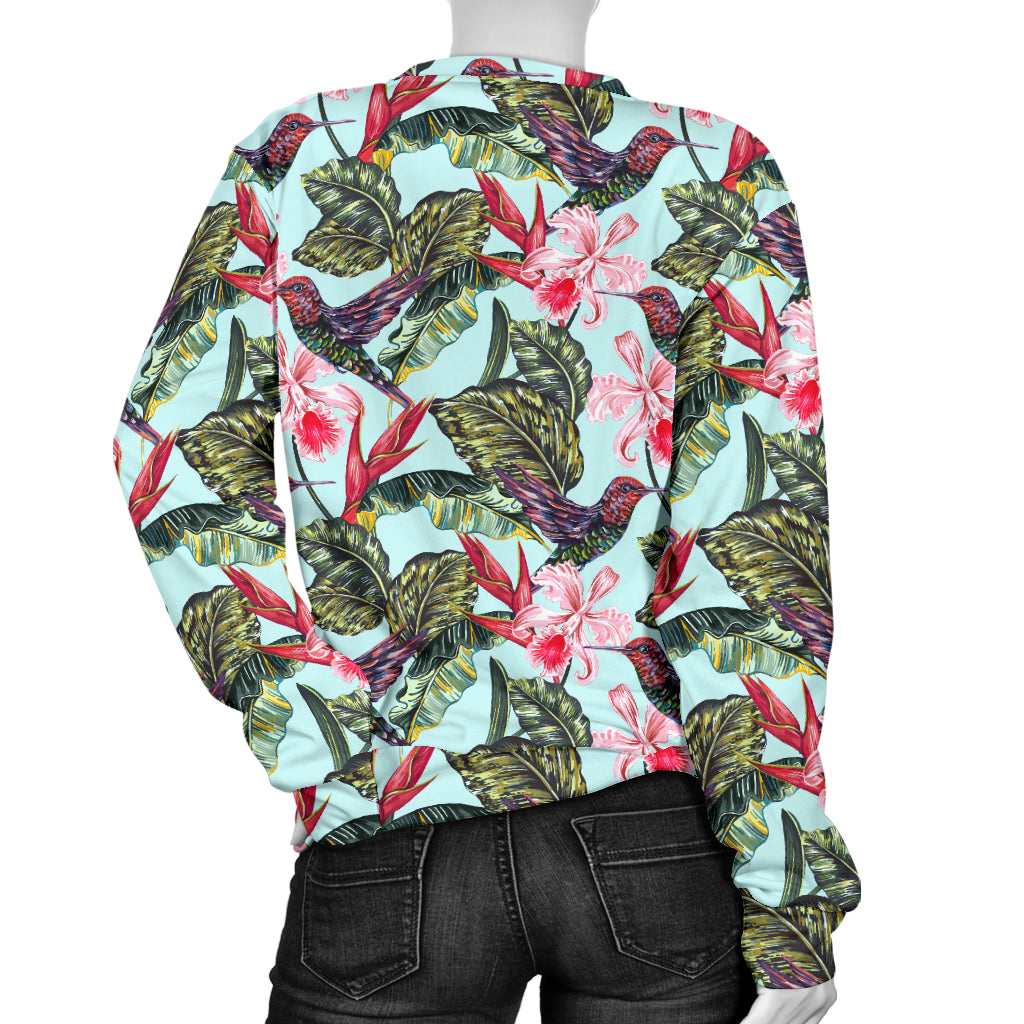 Hummingbird Cute Themed Print Women Long Sleeve Sweatshirt