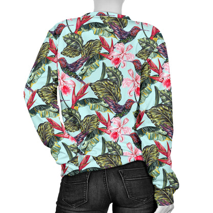 Hummingbird Cute Themed Print Women Long Sleeve Sweatshirt