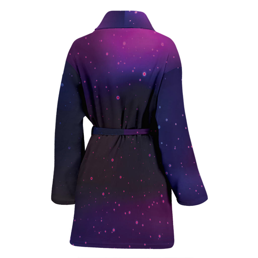 Night sky Pattern Print Design A04 Women Bathrobe