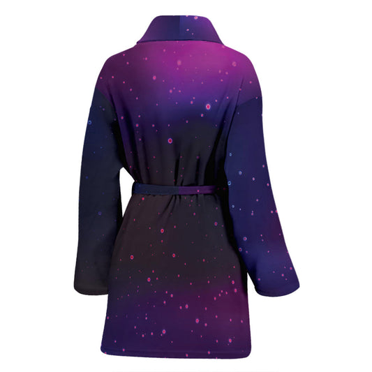 Night sky Pattern Print Design A04 Women Bathrobe