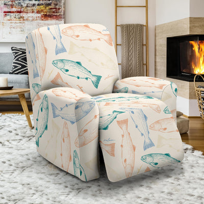 Salmon Fish Print Design LKS305 Recliner Slipcover