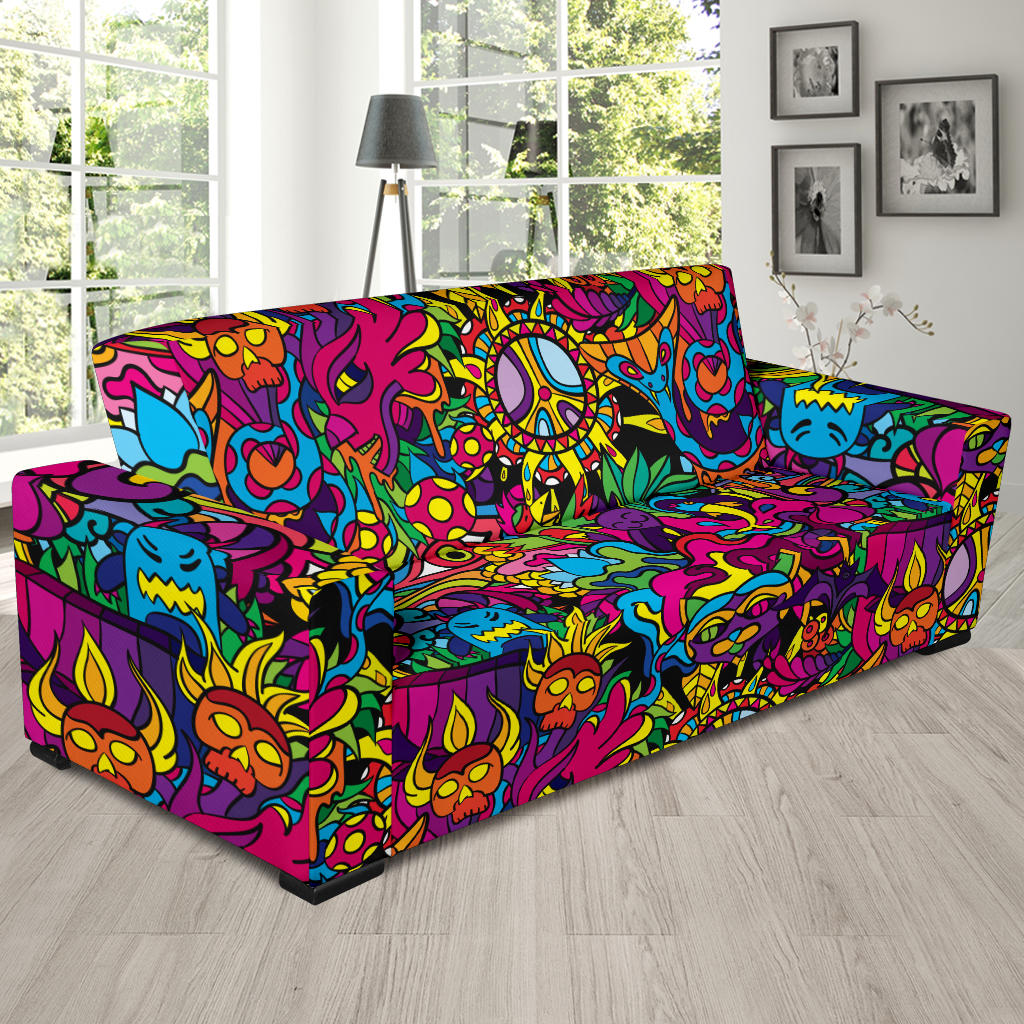 Trippy Print Design LKS304 Sofa Slipcover