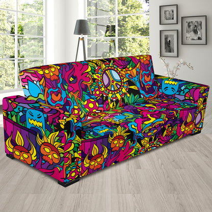 Trippy Print Design LKS304 Sofa Slipcover