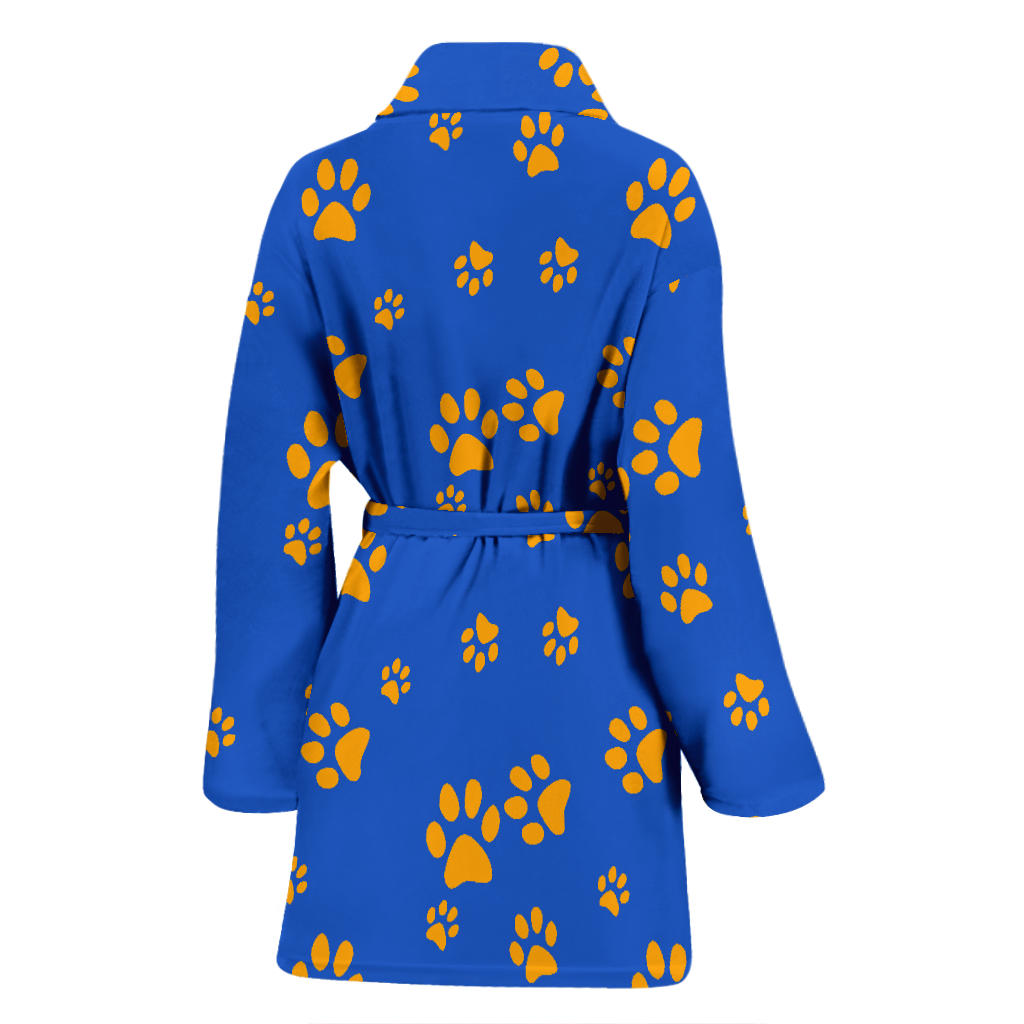 Paw Pattern Print Design A03 Women Bathrobe