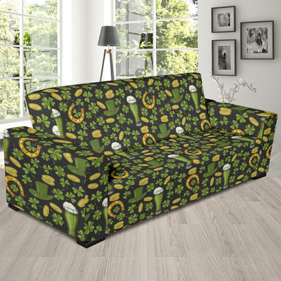 Clover St Patricks Pattern Print Design 03 Sofa Slipcover