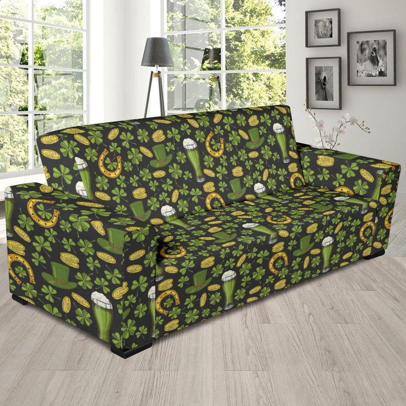 Clover St Patricks Pattern Print Design 03 Sofa Slipcover