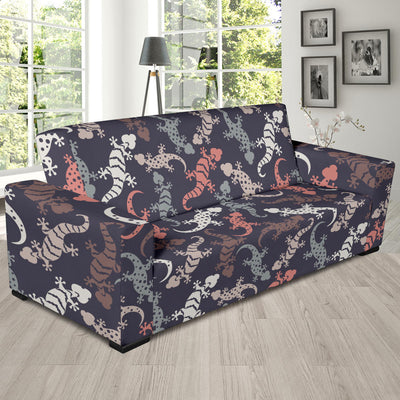 Gecko Pattern Print Design 02 Sofa Slipcover