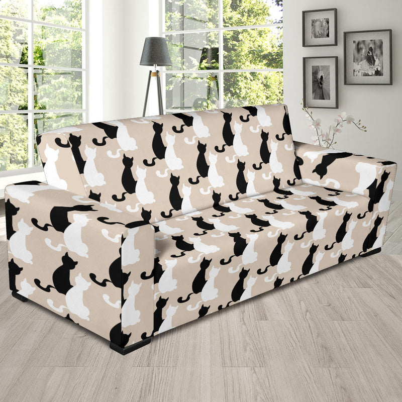 Cat Pattern Print Design 04 Sofa Slipcover