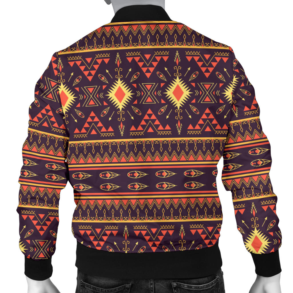 Southwest Ethnic Design Themed Print Men Bomber Jacket
