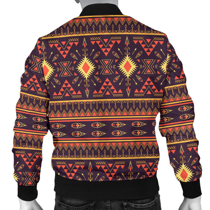 Southwest Ethnic Design Themed Print Men Bomber Jacket