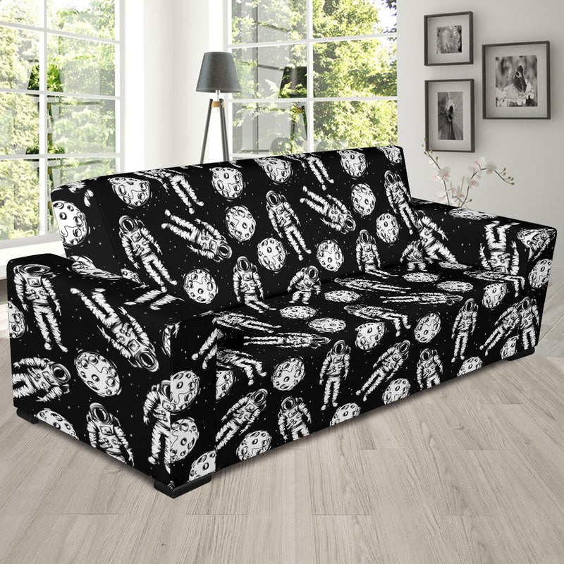 Astronaut Pattern Print Design 03 Sofa Slipcover