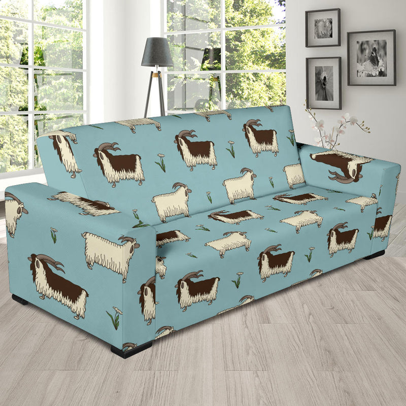 Goat Pattern Print Design 02 Sofa Slipcover