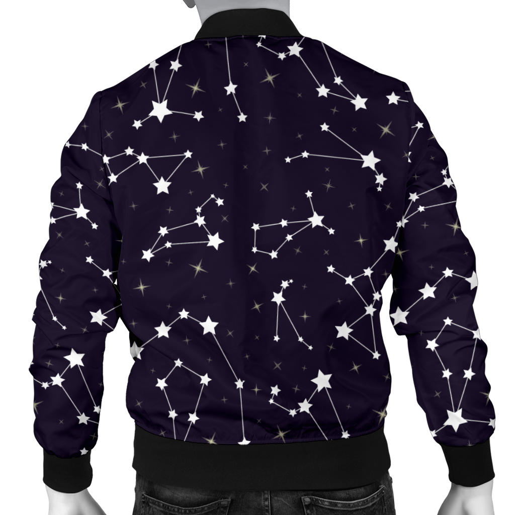 Zodiac Star Pattern Design Print Men Bomber Jacket