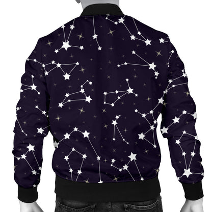 Zodiac Star Pattern Design Print Men Bomber Jacket